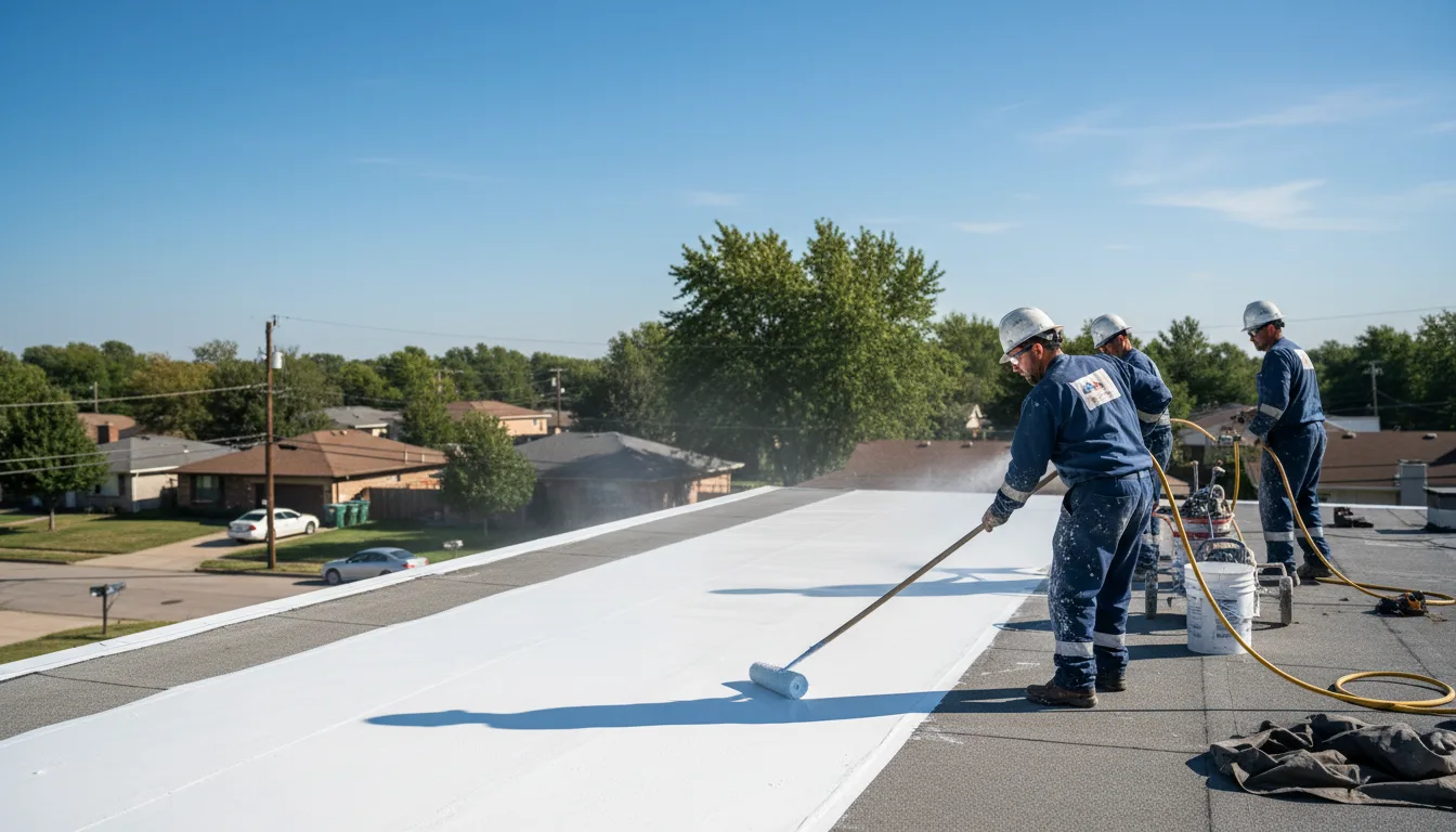 Commercial roof coating in Huxford, AL near me